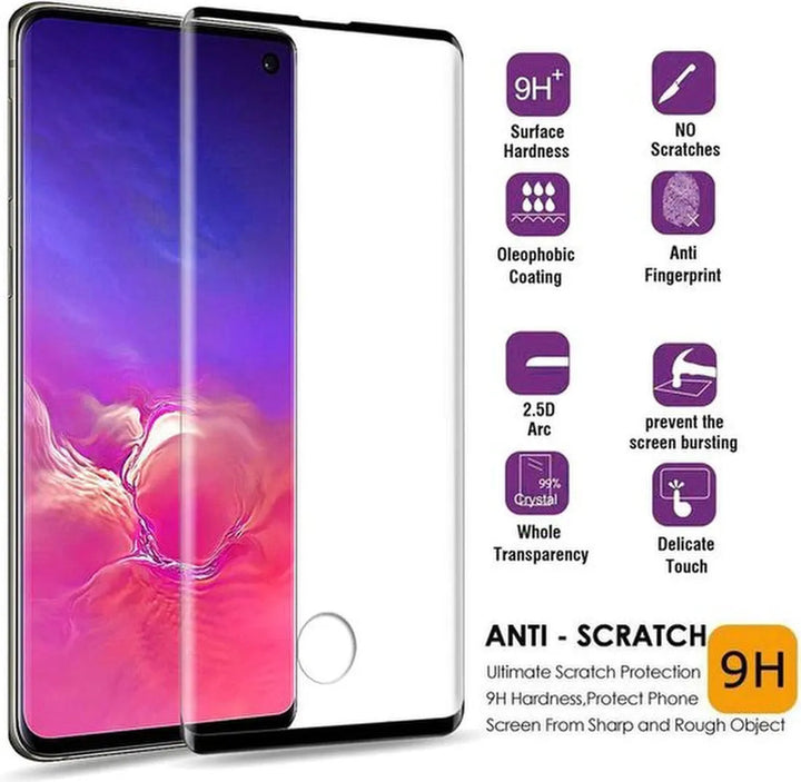 Samsung Galaxy S10 Plus Screenprotector Full Cover Screenprotector Gehard 9H – 1-Pack-Ilumina Benelux