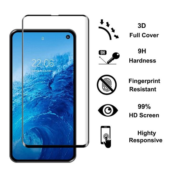 Samsung Galaxy S10e Screenprotector Full Cover Screenprotector Gehard 9H – Anti-kras-Ilumina Benelux