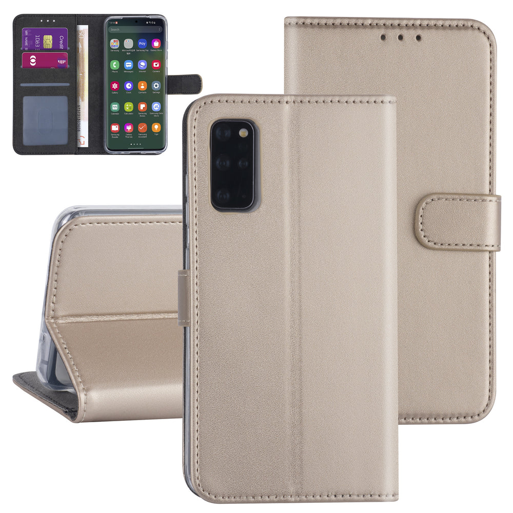 Samsung Galaxy S20 Plus Book Case hoesje - Goud - Kaarthouder-Hoesjes-Ilumina Benelux