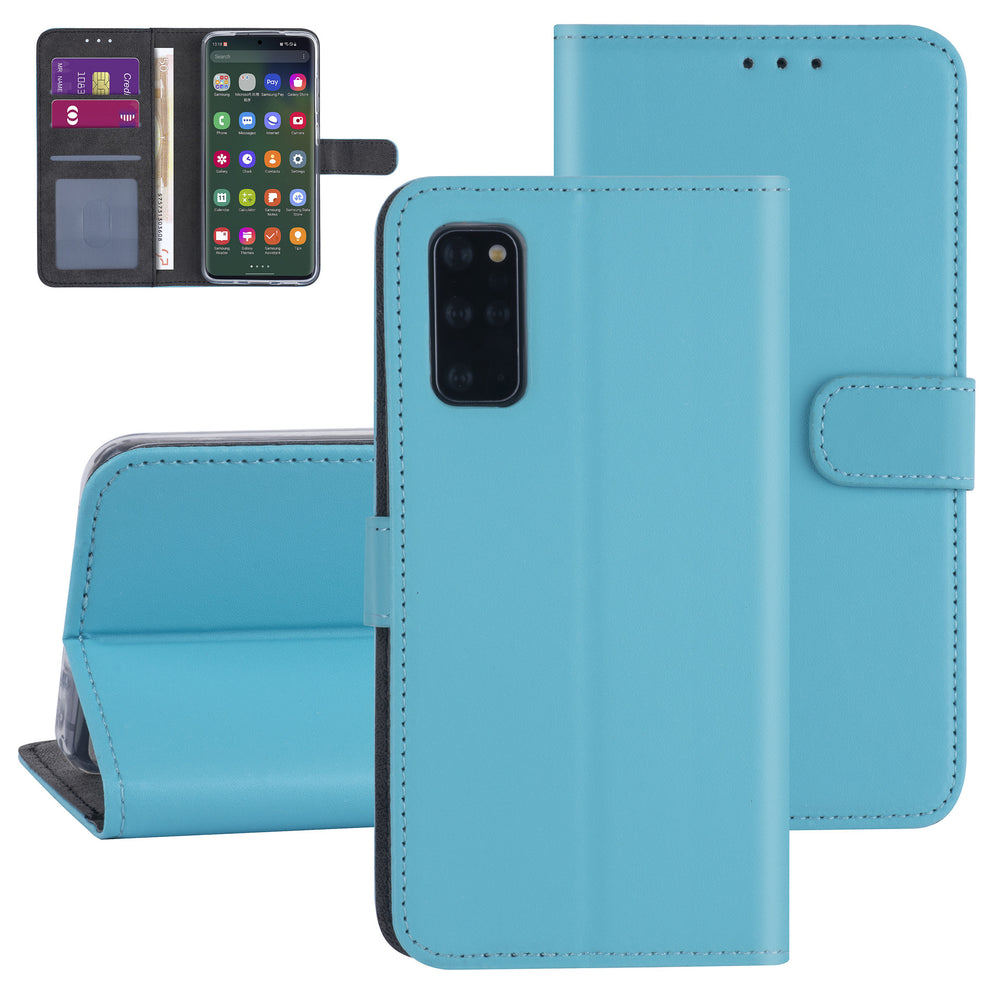 Samsung Galaxy S20 Plus Book Case hoesje - lichtblauw - Kaarthouder-Hoesjes-Ilumina Benelux