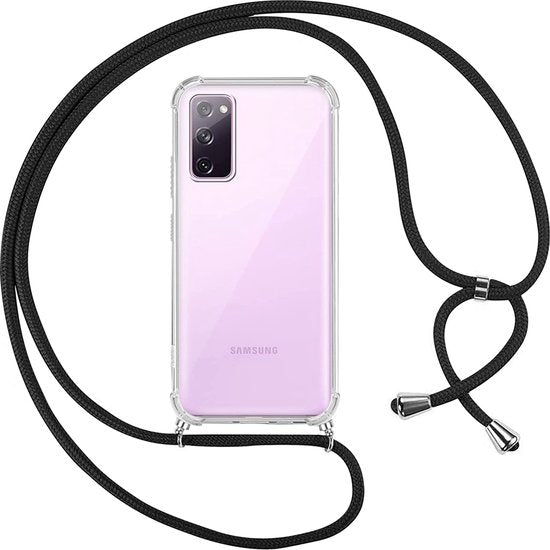 Samsung Galaxy S20 Plus Hoesjes – Transparante Backcover met Koord – Schokbestendig – TPU-Ilumina Benelux