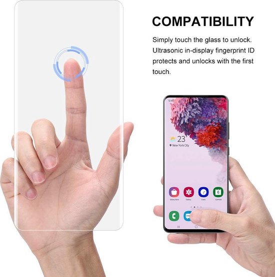 Samsung Galaxy S20 Plus - UV Screenprotector Gehard 9H – Anti-kras – 1-Pack-Ilumina Benelux