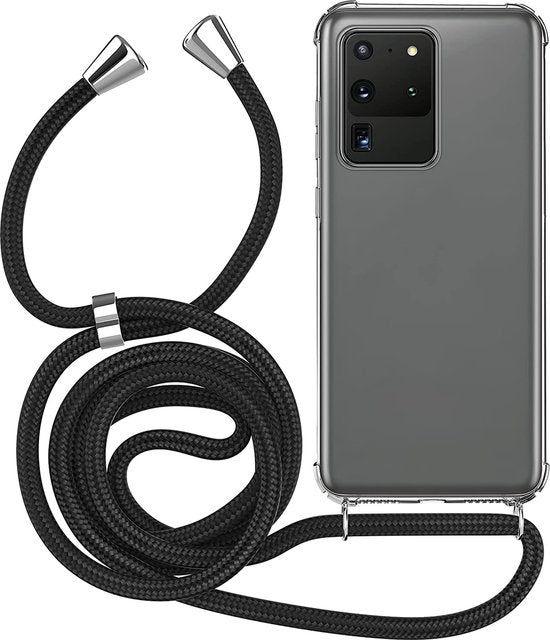 Samsung Galaxy S20 Ultra Hoesjes – Transparante Backcover met Koord – Schokbestendig-Ilumina Benelux
