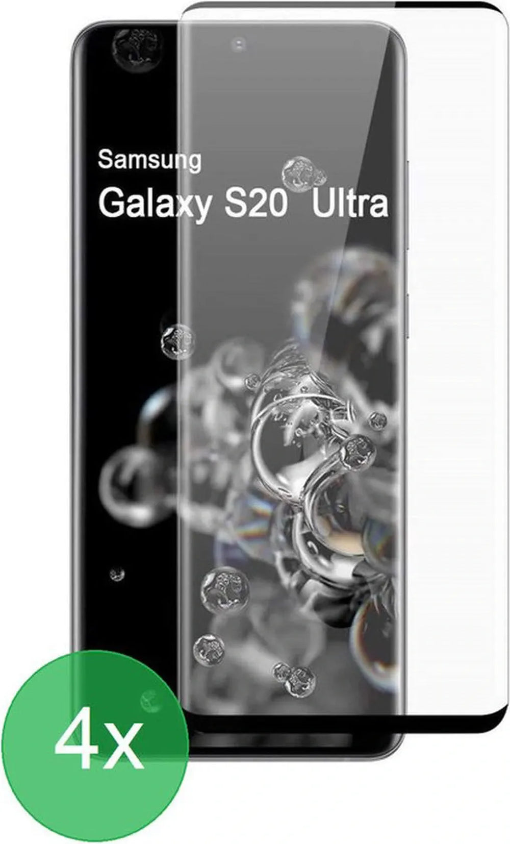 Samsung Galaxy S20 Ultra Screenprotector Full Cover Screenprotector Gehard 9H – 4-Pack-Ilumina Benelux