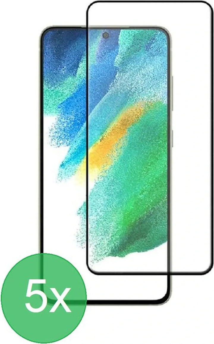 Samsung Galaxy S21 FE Screenprotector Full Cover Gehard Glas 9H – Anti-kras – 5-Pack-Ilumina Benelux
