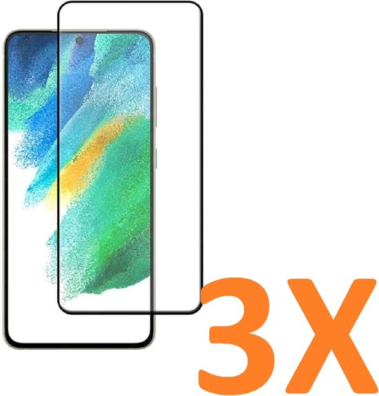 Samsung Galaxy S21 FE Screenprotector Full Cover Screenprotector Gehard 9H – 3-Pack-Ilumina Benelux
