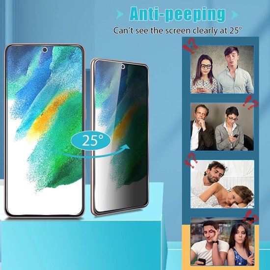 Samsung Galaxy S21 FE Screenprotector Gehard 9H – Privacy Screenprotector – 2-Pack-Ilumina Benelux