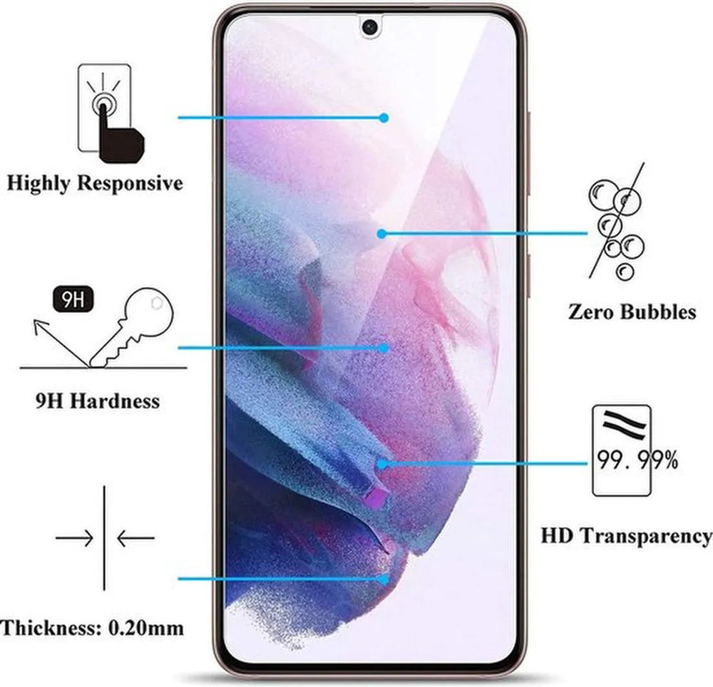 Samsung Galaxy S21 Plus Screenprotector Gehard 9H – Anti Kras – 2-Pack Tempered Glas-Ilumina Benelux