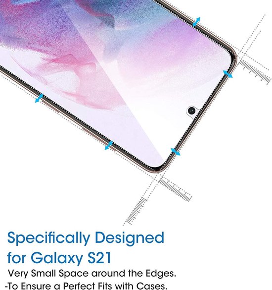 Samsung Galaxy S21 Plus Screenprotector Gehard 9H – Anti Kras – 2-Pack Tempered Glas-Ilumina Benelux