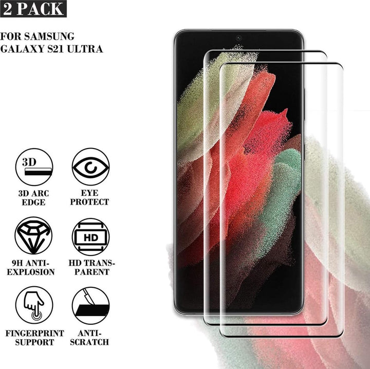 Samsung Galaxy S21 Screenprotector Full Cover Screenprotector Gehard 9H – 2-Pack-Ilumina Benelux