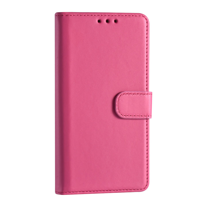 Samsung Galaxy S22 Booktype hoesje - Pasjeshouder - Magneetsluiting - Felroze-Hoesjes-Ilumina Benelux