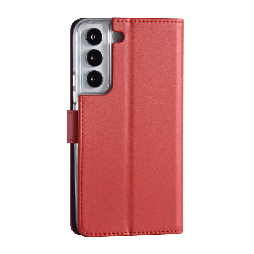 Samsung Galaxy S22 Booktype hoesje - Pasjeshouder - Magneetsluiting - Rood-Hoesjes-Ilumina Benelux