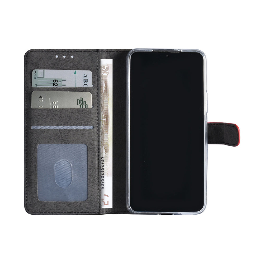 Samsung Galaxy S22 Booktype hoesje - Pasjeshouder - Magneetsluiting - Rood-Hoesjes-Ilumina Benelux