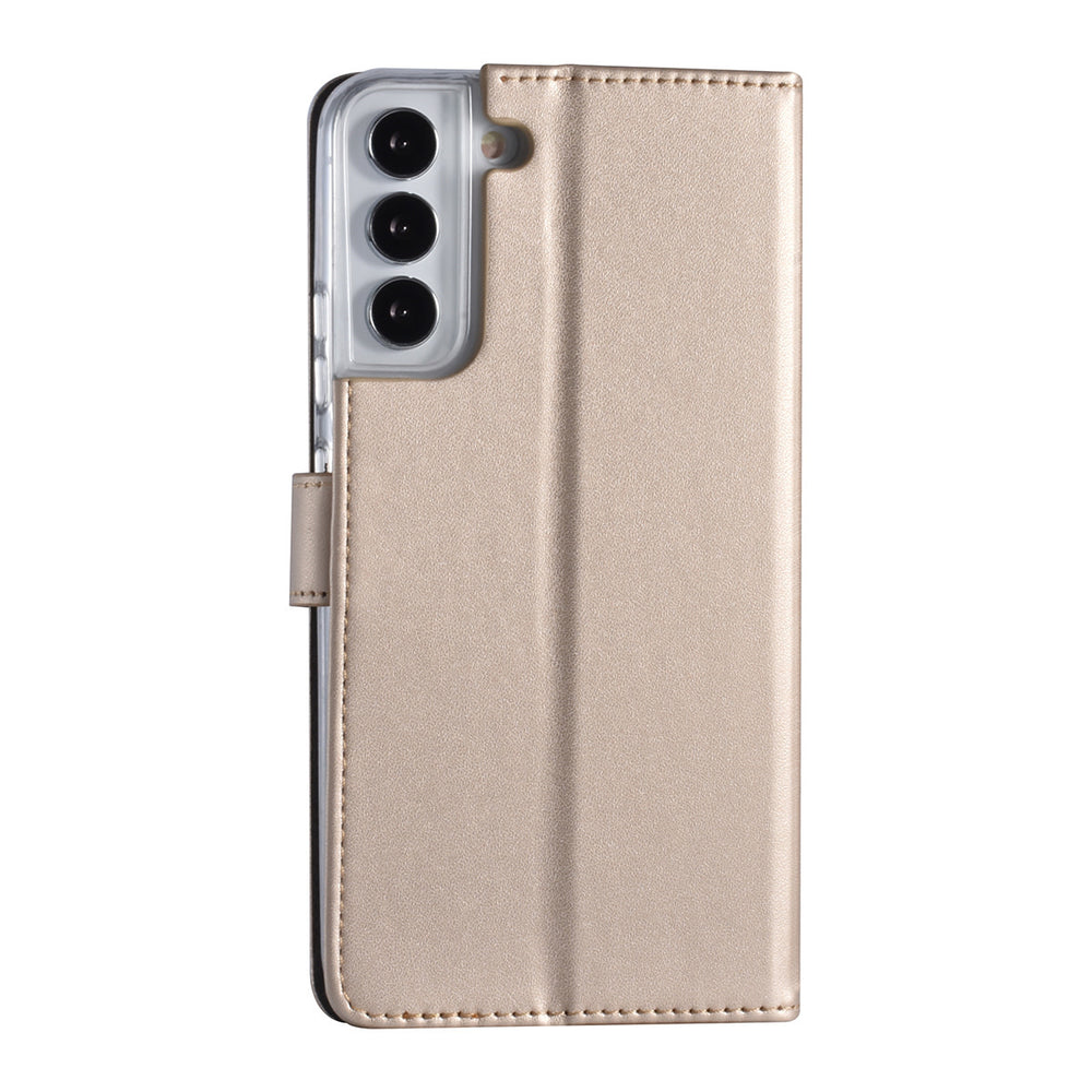 Samsung Galaxy S22 Plus Booktype hoesje - Pasjeshouder - Magneetsluiting - Goud-Hoesjes-Ilumina Benelux