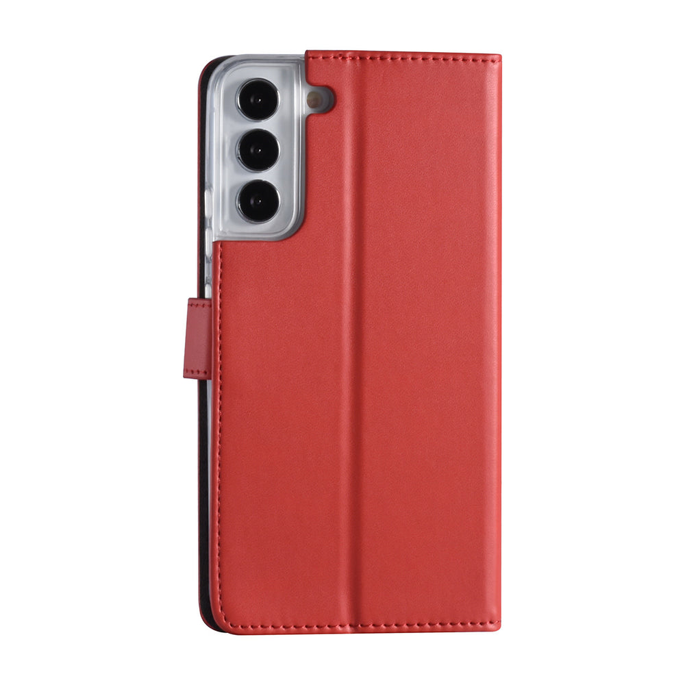 Samsung Galaxy S22 Plus Booktype hoesje - Pasjeshouder - Magneetsluiting - Rood-Hoesjes-Ilumina Benelux