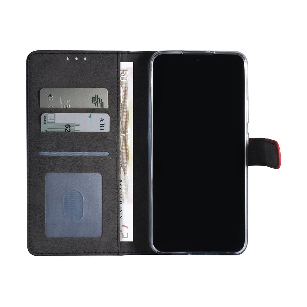 Samsung Galaxy S22 Plus Booktype hoesje - Pasjeshouder - Magneetsluiting - Rood-Hoesjes-Ilumina Benelux