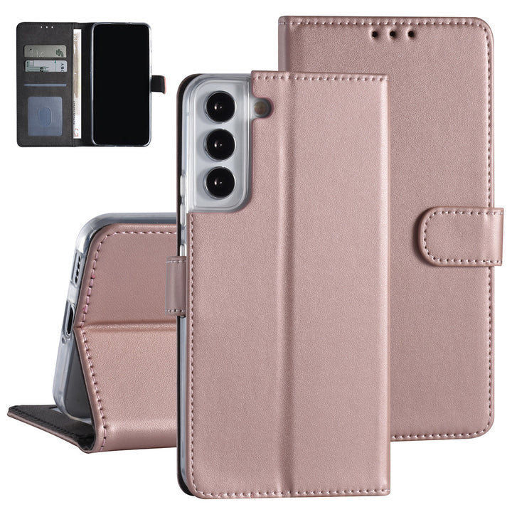 Samsung Galaxy S22 Plus Booktype hoesje - Pasjeshouder - Magneetsluiting - Rose Gold-Hoesjes-Ilumina Benelux