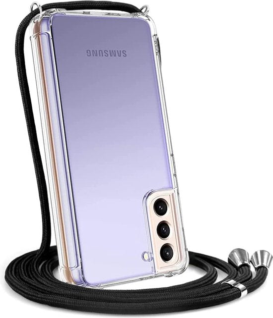 Samsung Galaxy S22 Plus Hoesjes – Transparante Backcover met Koord – Schokbestendig – TPU-Ilumina Benelux