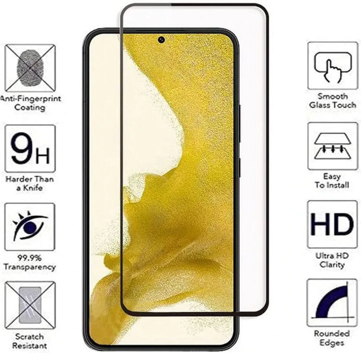 Samsung Galaxy S22 Screenprotector Full Cover Screenprotector Gehard 9H – 3-Pack-Ilumina Benelux