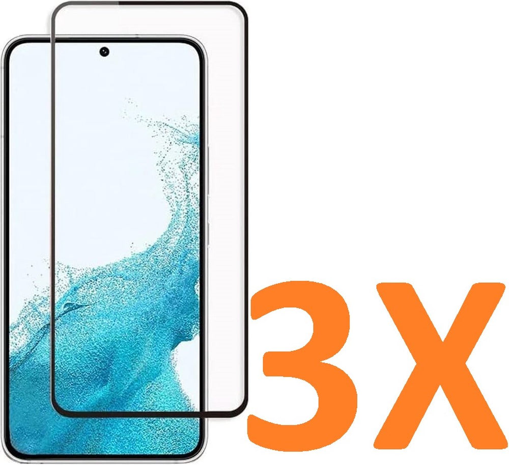 Samsung Galaxy S22 Screenprotector Gehard 9H Screenprotector Full Cover – 3-Pack-Ilumina Benelux