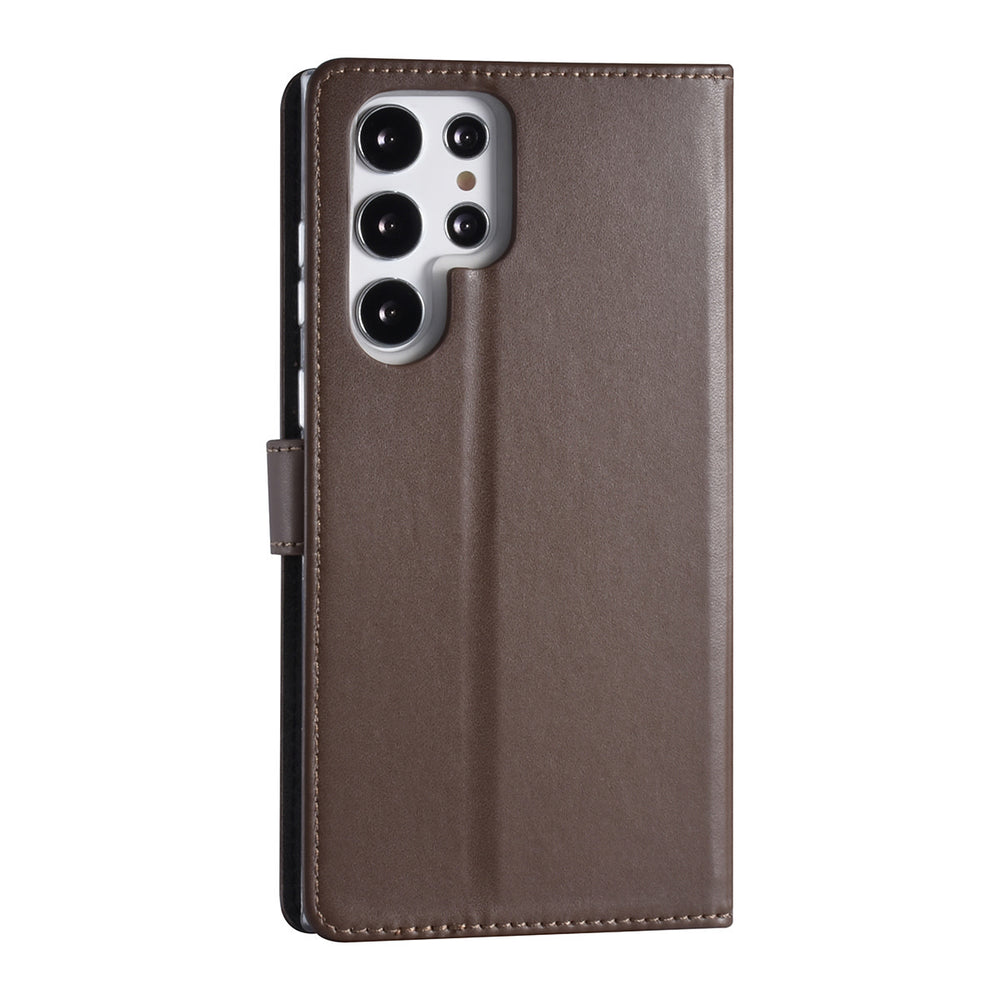 Samsung Galaxy S22 Ultra Booktype hoesje - Pasjeshouder - Magneetsluiting - Bruin-Hoesjes-Ilumina Benelux