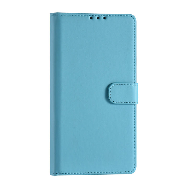 Samsung Galaxy S22 Ultra Booktype hoesje - Pasjeshouder - Magneetsluiting - LichtBlauw-Hoesjes-Ilumina Benelux