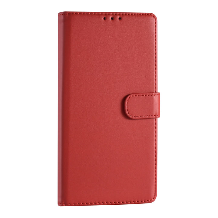 Samsung Galaxy S22 Ultra Booktype hoesje - Pasjeshouder - Magneetsluiting - Rood-Hoesjes-Ilumina Benelux