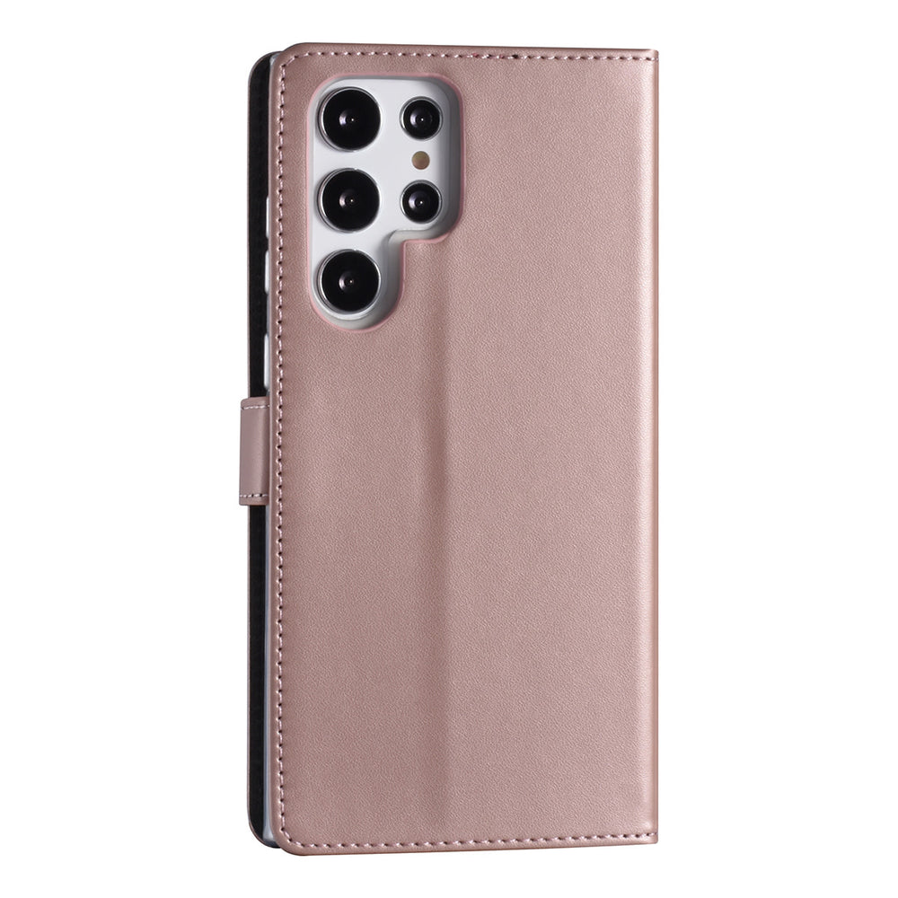 Samsung Galaxy S22 Ultra Booktype hoesje - Pasjeshouder - Magneetsluiting - Rose Gold-Hoesjes-Ilumina Benelux