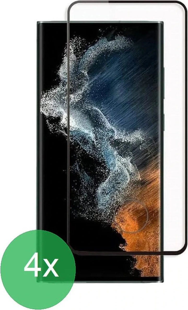 Samsung Galaxy S22 Ultra Screenprotector Full Cover Gehard Glas 9H – Anti-kras – 4-Pack-Ilumina Benelux