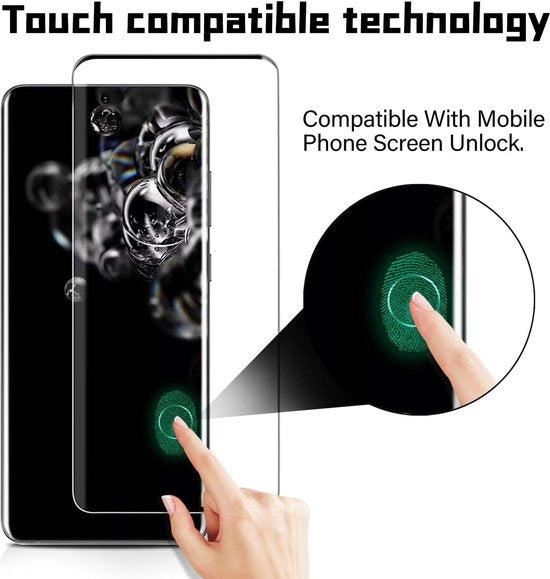 Samsung Galaxy S22 Ultra Screenprotector Full Cover Screenprotector Gehard 9H – 3-Pack-Ilumina Benelux