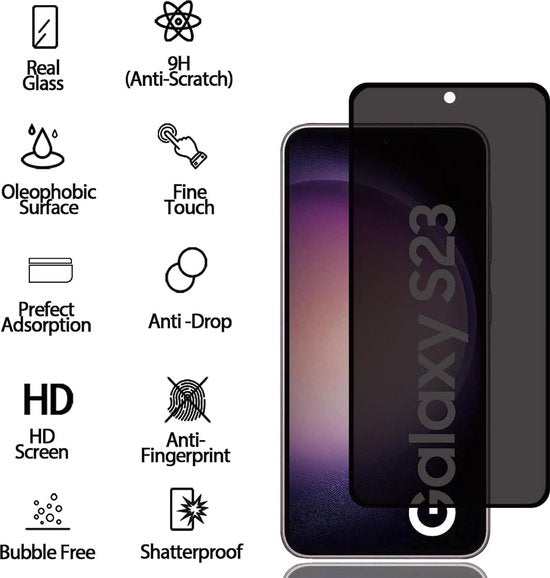 Samsung Galaxy S23 FE Screenprotector Full Cover Screenprotector Gehard 9H – 1-Pack-Ilumina Benelux