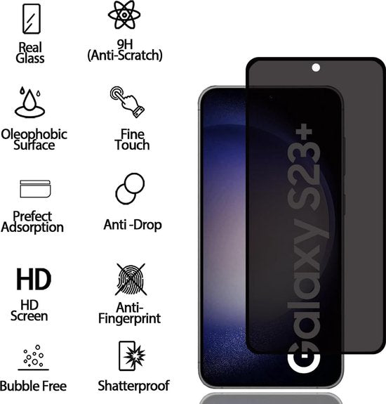 Samsung Galaxy S23 Plus Screenprotector Gehard 9H – Anti-kras – Tempered Glas – 1-Pack-Ilumina Benelux