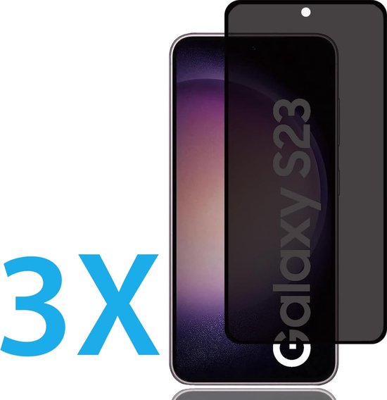 Samsung Galaxy S23 Screenprotector Full Cover Screenprotector Gehard 9H – 3-Pack-Ilumina Benelux