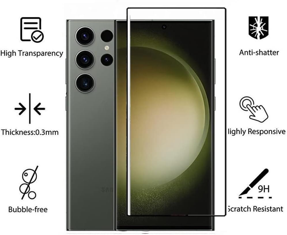 Samsung Galaxy S23 Ultra Screenprotector Full Cover – 9H Gehard Glas – 1-Pack-Ilumina Benelux