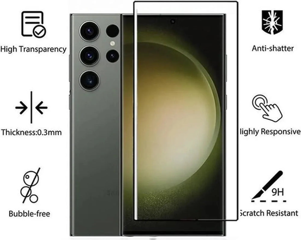 Samsung Galaxy S23 Ultra Screenprotector Full Cover Screenprotector Gehard 9H – 1-Pack-Ilumina Benelux