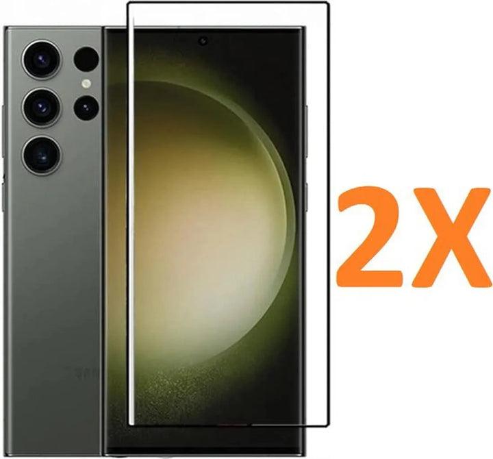Samsung Galaxy S23 Ultra Screenprotector Full Cover Screenprotector Gehard 9H – 2-Pack-Ilumina Benelux