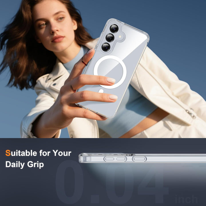 Samsung Galaxy S24 Plus Hoesje – Transparant MagSafe Case Slim & Schokbestendig-Ilumina Benelux