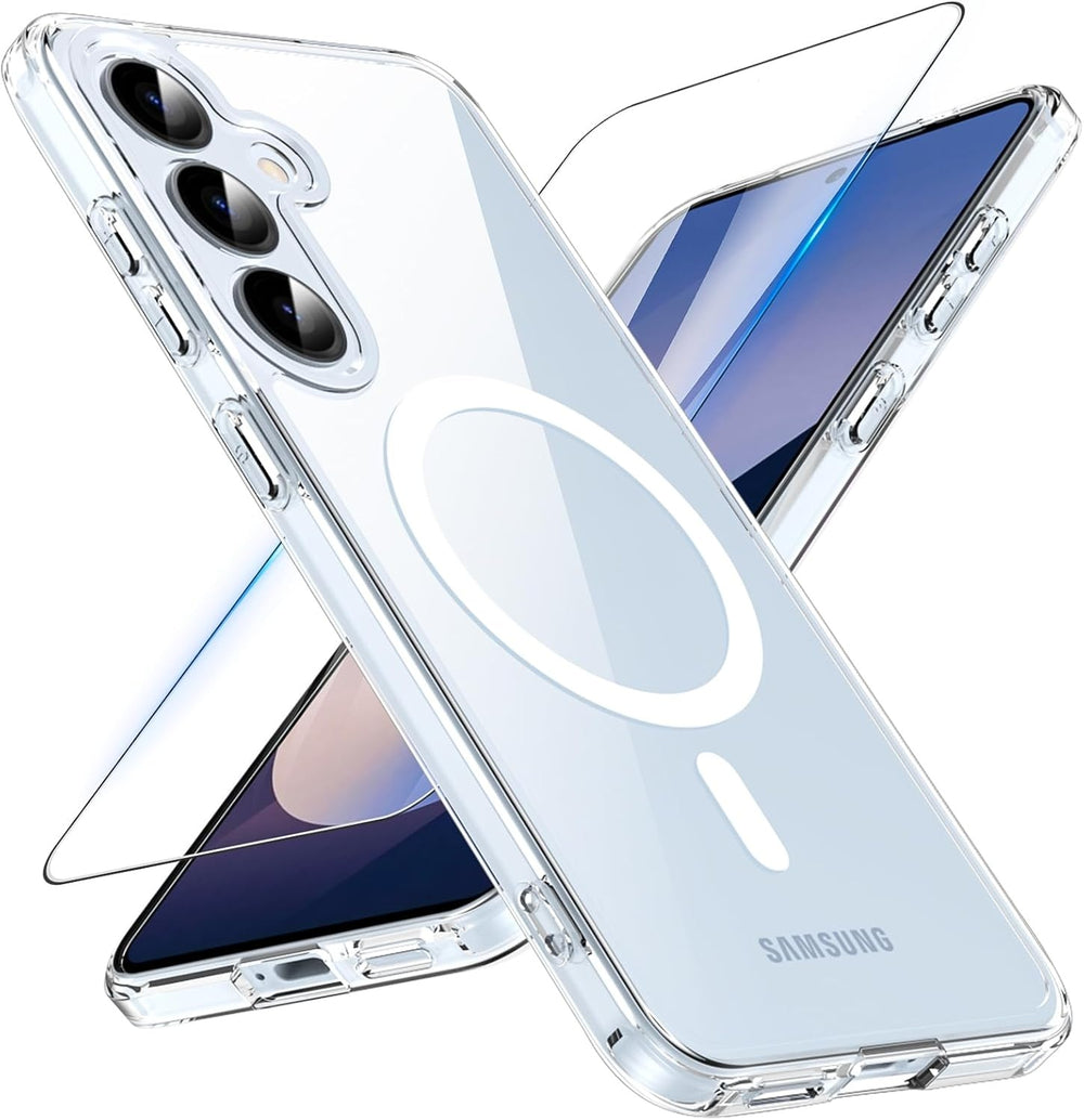 Samsung Galaxy S24 Plus Hoesje – Transparant MagSafe Case met 2 Screenprotectors-Ilumina Benelux