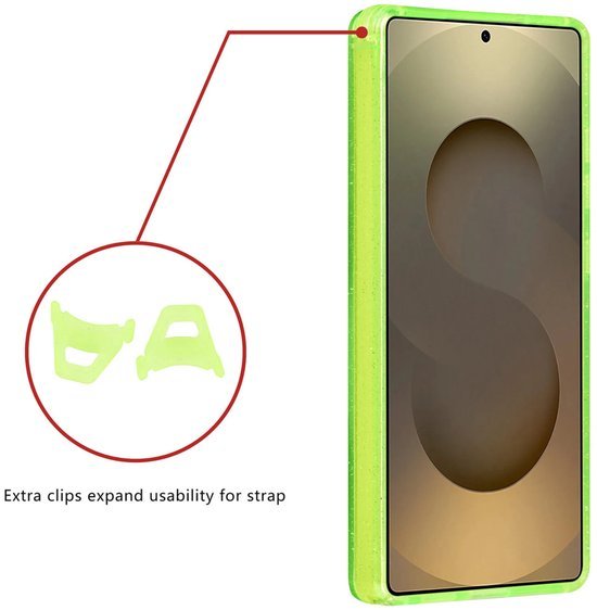 Samsung Galaxy S24 Ultra Hoesjes - Magsafe - Glitter Design - Groen-Ilumina Benelux