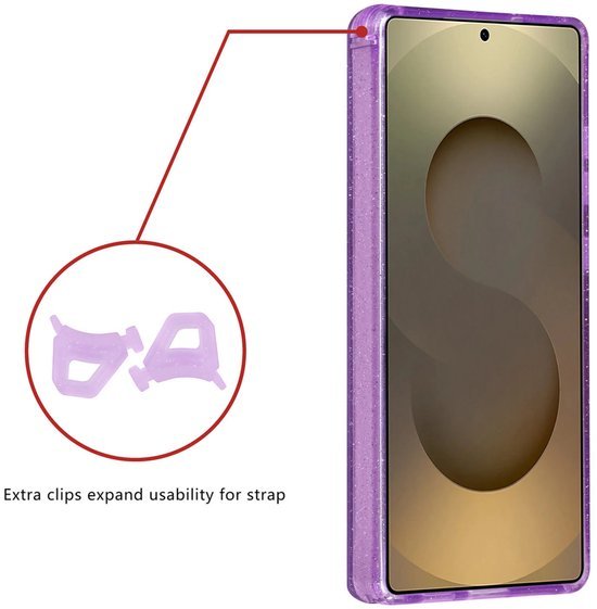 Samsung Galaxy S24 Ultra Hoesjes - Magsafe - Glitter Design - Paars-Ilumina Benelux
