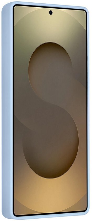 Samsung Galaxy S24 Ultra Hoesjes Schokbestendige Siliconen Backcover met Ringstandaard - Baby Blue-Ilumina Benelux