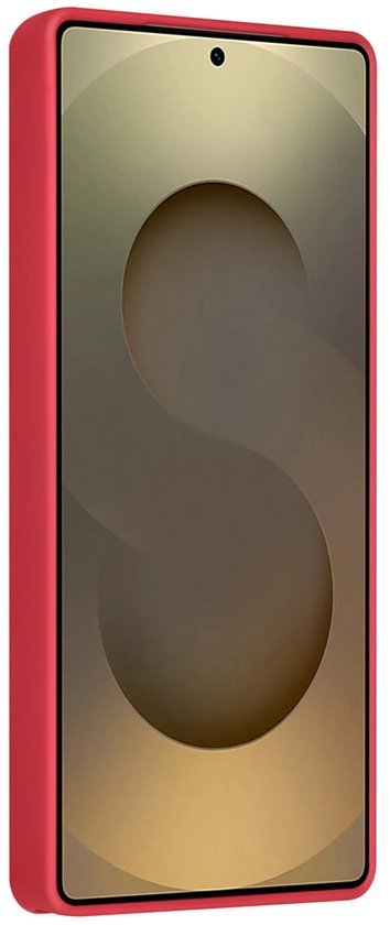 Samsung Galaxy S24 Ultra Hoesjes Schokbestendige Siliconen Backcover met Ringstandaard - Cherry Red-Ilumina Benelux