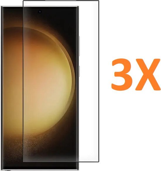 Samsung Galaxy S24 Ultra Screenprotector Full Cover – 9H Gehard Glas – 3-Pack-Ilumina Benelux