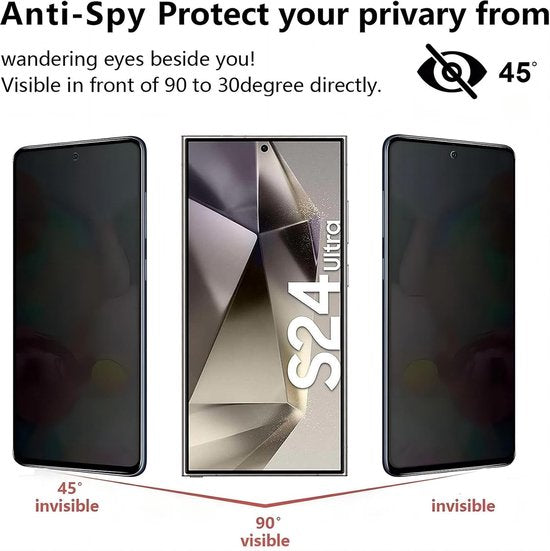 Samsung Galaxy S24 Ultra Screenprotector Full Cover Screenprotector Gehard 9H – 4-Pack-Ilumina Benelux