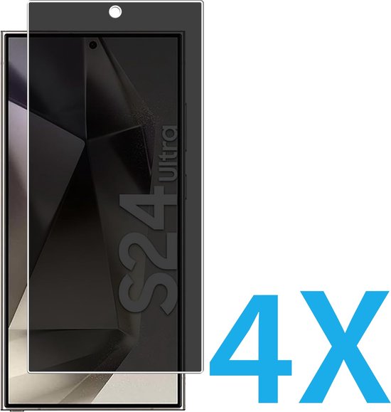 Samsung Galaxy S24 Ultra Screenprotector Full Cover Screenprotector Gehard 9H – 4-Pack-Ilumina Benelux
