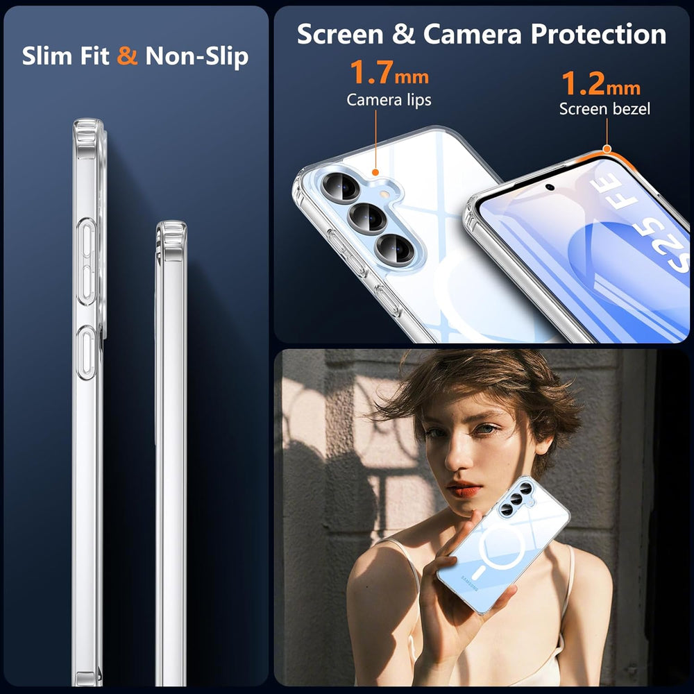 Samsung Galaxy S25 FE Hoesje – Transparant MagSafe Case Slim & Schokbestendig-Ilumina Benelux