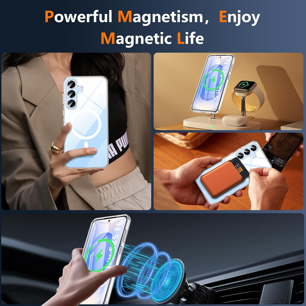 Samsung Galaxy S25 FE Hoesje – Transparant MagSafe Case Slim & Schokbestendig-Ilumina Benelux