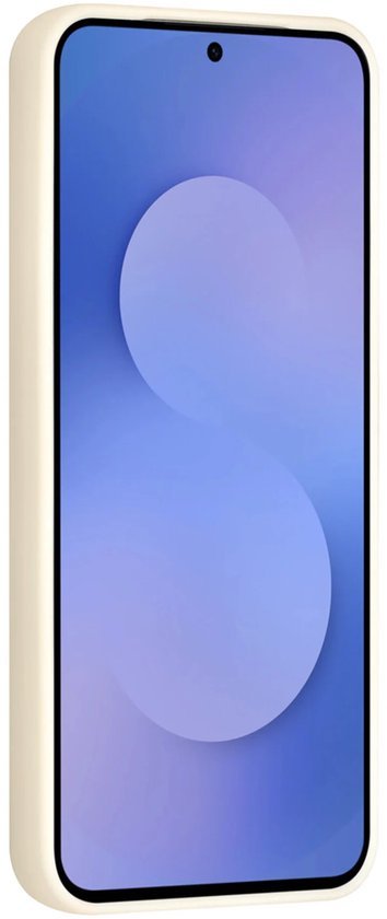 Samsung Galaxy S25 FE Hoesjes Schokbestendige Siliconen Backcover met Ringstandaard - Antique White-Ilumina Benelux