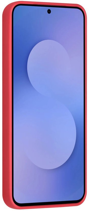 Samsung Galaxy S25 FE Hoesjes Schokbestendige Siliconen Backcover met Ringstandaard - Cherry Red-Ilumina Benelux
