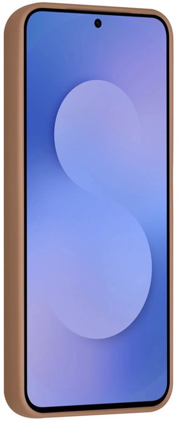 Samsung Galaxy S25 FE Hoesjes Schokbestendige Siliconen Backcover met Ringstandaard - Desert Brown-Ilumina Benelux